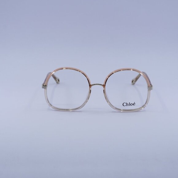 Chloe CH0032O 004 Eyeglasses Orange 55mm Round Frame - Picture 4 of 11